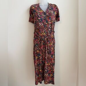 NWT Boden Floral V-Neck Midi Dress